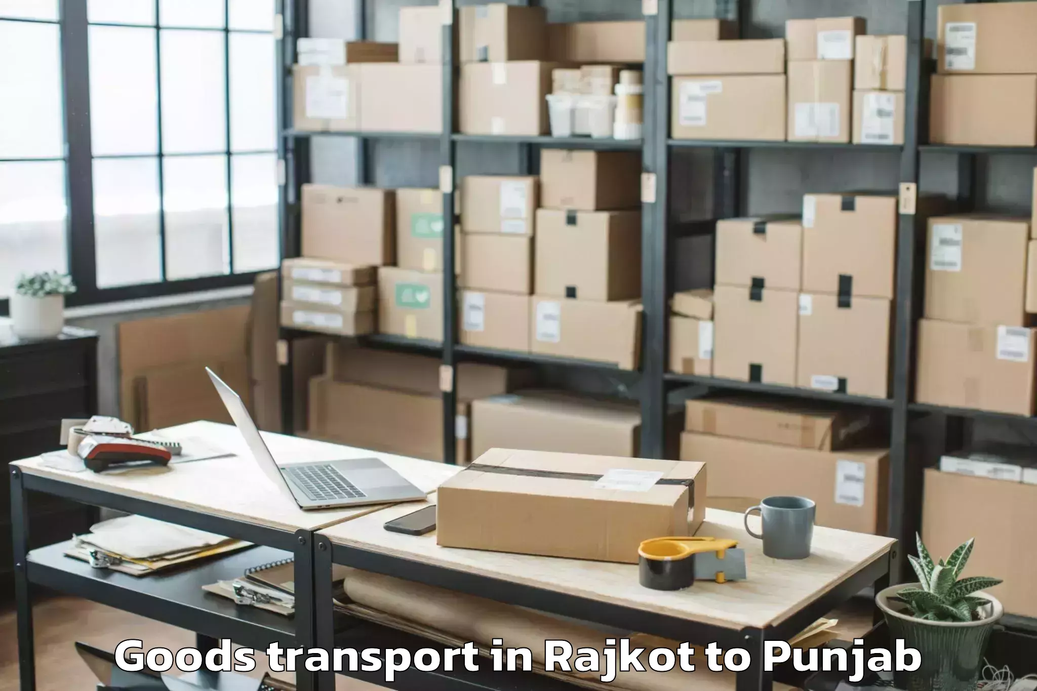 Rajkot to Chitkara University Punjab Pun Goods Transport